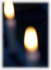 Church Candle out of focus