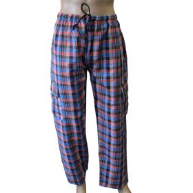 Minas Chequered Combat Trousers - Large