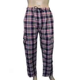 Trinity Chequered Flannel Combat Trousers - XL